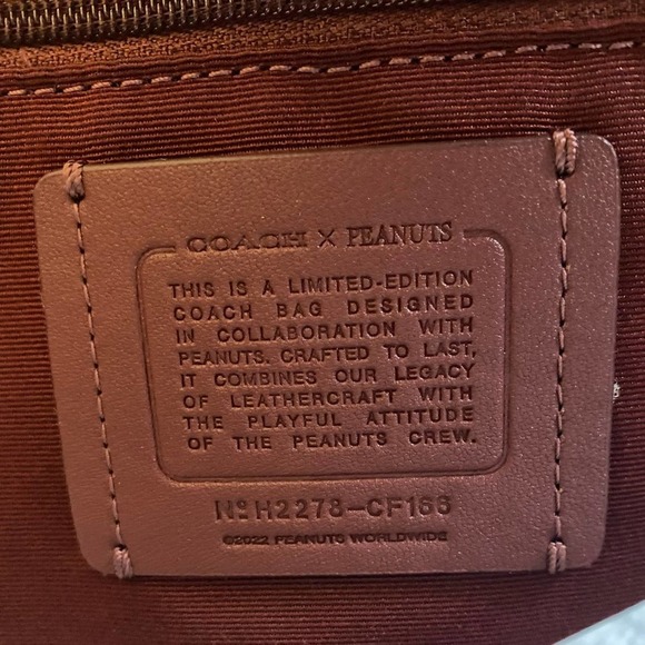 NWT💃Coach X Peanuts City Tote in Signature Canvas with Snoopy Woodstock Print - Picture 8 of 12